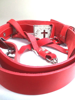 D6506 Belt for Sword - Sir Knight Red Leather