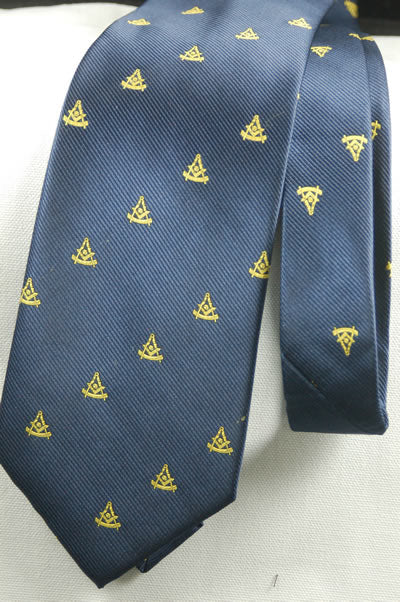 D0090 Tie Masonic Past Master with Square 58 Maroon/Gold - Dean Masonic  Supply / Blue Lodge Aprons