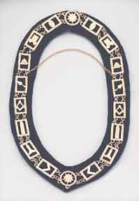 D4950 Masonic Blue Lodge Gold Chain Collar