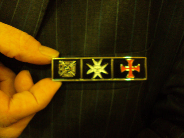 Knights Templar Grand Junior Warden Gold Uniform Lapel Pin Bar