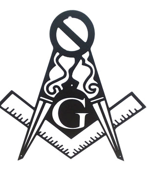 Sign Metal Masonic 14 Gauge Steel S&C Fancy