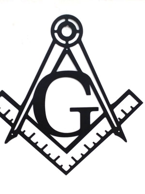 Sign Metal Masonic 14 Gauge Steel S&C Plain