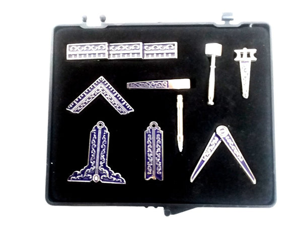 D001WT Masonic Miniature Working Tools Silver/Blue - Dean Masonic
