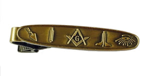 D244 Tie Clip Masonic Working Tools Symbols