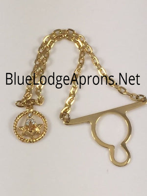 D250 Masonic Tie Chain S&C with Stone