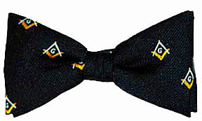 D0023BB Tie Bow Masonic Black S&C Adjustable
