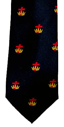 New Black Knights Templar Masonic Tie - Super Quality KT Regalia Necktie For Masons