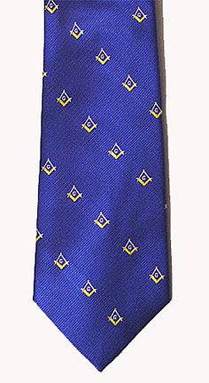 D0012 Polyester Woven Square Compass & "G" 58" Long Royal/Gold