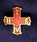 D1975 Lapel Pin Red Cross of Constantine