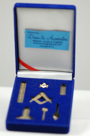 D9995 Masonic Miniature Working Tools Set (Antique Silver)