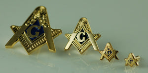 D9830 Lapel Pin 3/16 inch Square & Compass