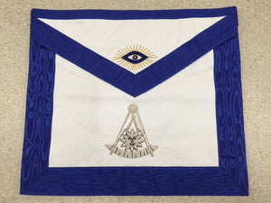 D2565 Apron Past Master Hand Embroidered Bullion 14 x 16 REAL LEATHER
