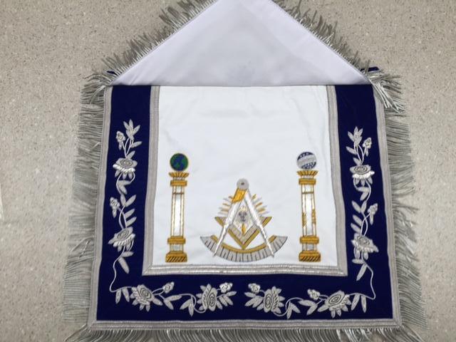 thumbnail image 2 of Masonic Past Master Apron – Embroidered Blue Lodge Fraternity DMA-1100GB, USA Made 2 of 5