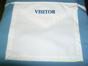 D500 Apron "VISITOR" Cloth (10 oz White Cotton Duck) (DOZEN)