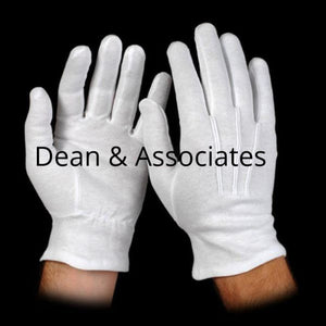D2150 Gloves Wrist Snap White Cotton ( 1 DOZEN )
