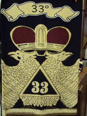 D8352 Throw Tapestry Masonic Scottish Rite 33rd Degree