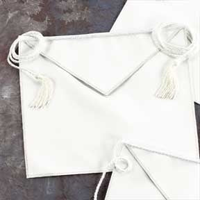 D975 Standard Lambskin Candidate Apron with Cord Belt