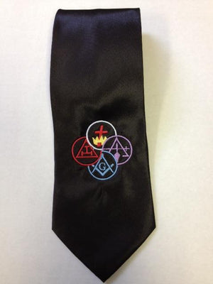 D0200 York Rite Tie EMBROIDERED