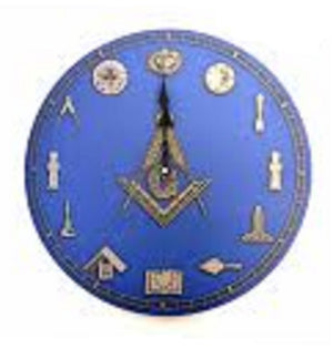 D9926TOOLS Masonic Wall Clock w/working tools
