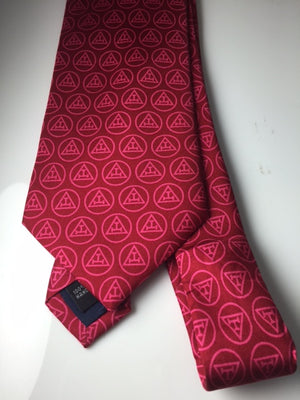 D2148 Tie Chapter (Red) 100% Silk