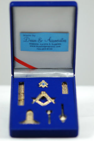 D9997 Masonic Miniature Working Tools Set (Antique Gold)