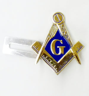 D575SC-B Masonic License Plate Bracket S&C Gold/Blue