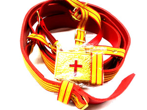 D6505 Belt for Sword Past Commander Red & Gold w/ Buckle and Straps