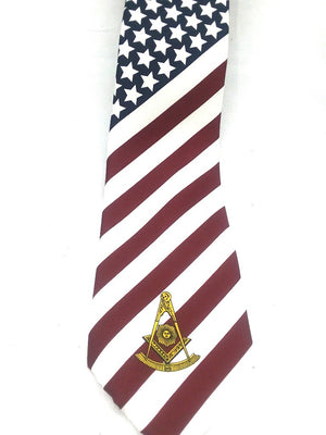 D9744 Tie American Flag PM Screenprint