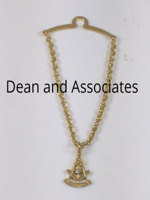 D521-G Necklace Masonic Past Master Gold Plated
