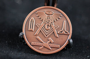 D8891 Masonic Antique Copper Coin